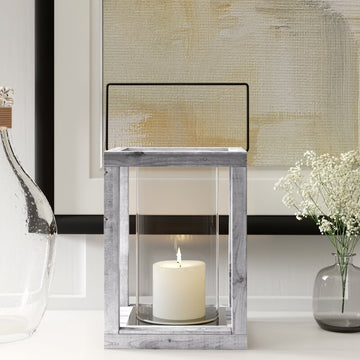 Minuapor Indoor / Outdoor Wood Tabletop Lantern